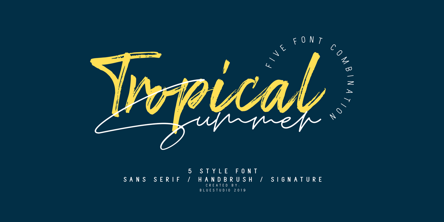 Ejemplo de fuente Tropical Summer Sans Serif Bold